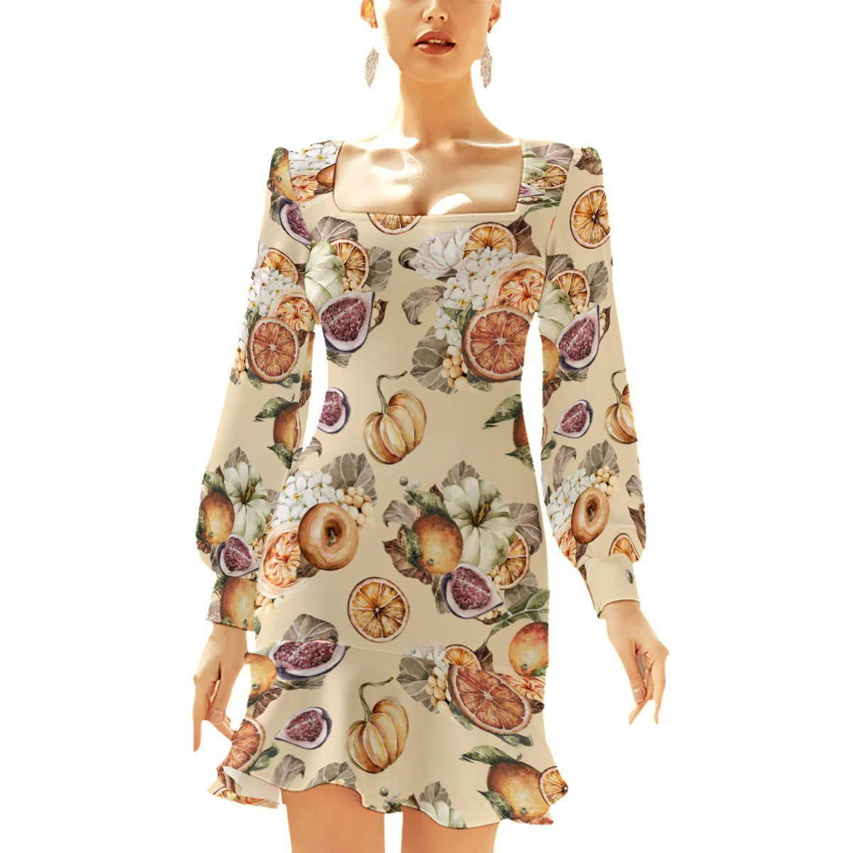 Miss Old Towne Orange Fall Short Dress