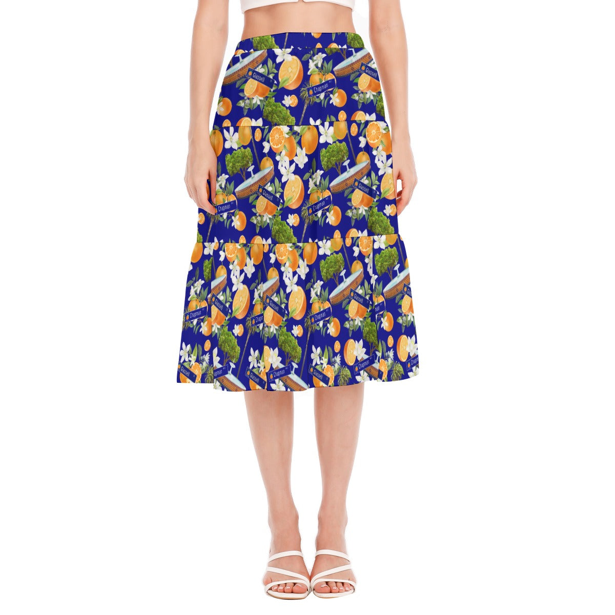 Old Towne Orange Hawaiian Women's Chiffon Skirt