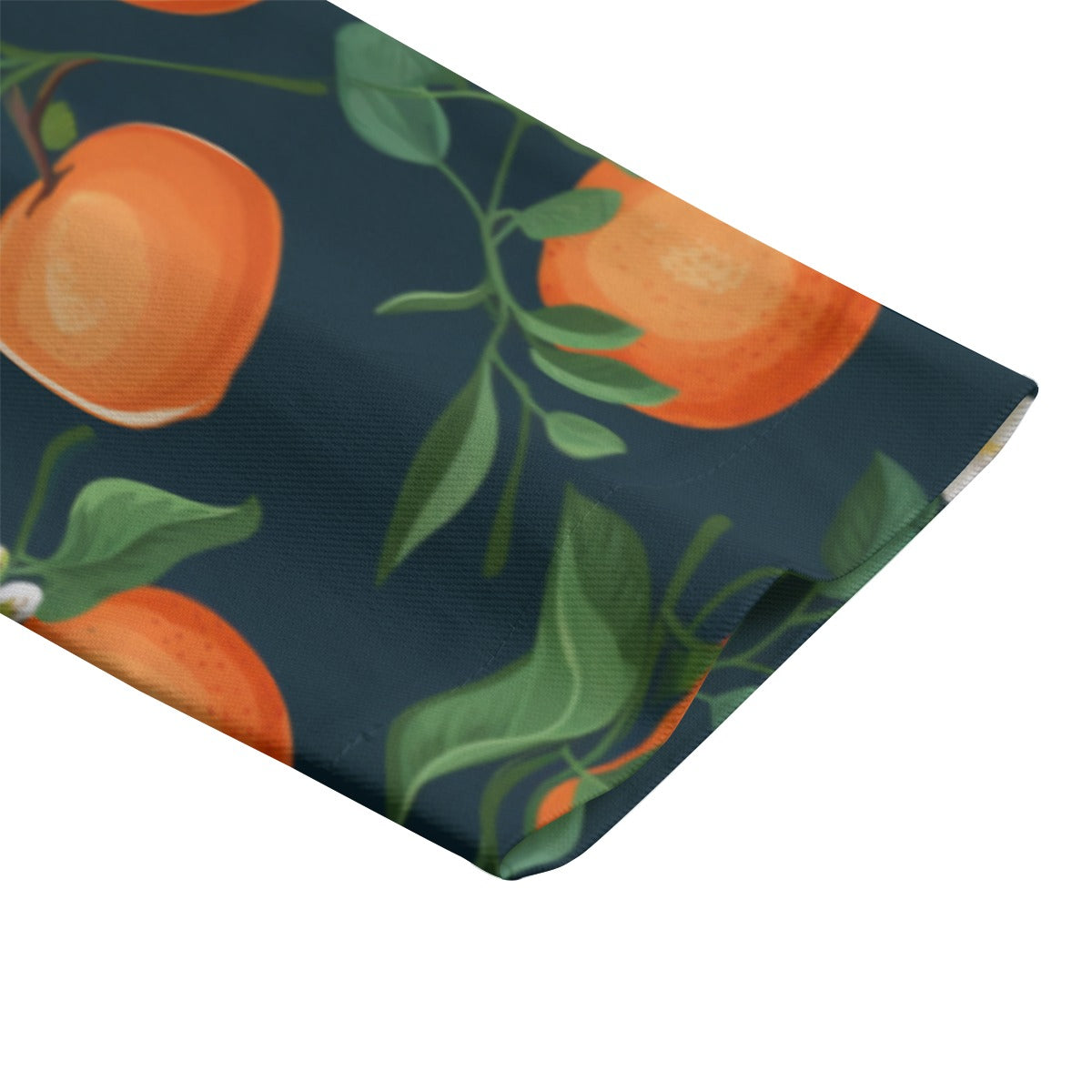 Navy Citrus All-Over Print Men's Casual Flat Lapel Collar Blazer