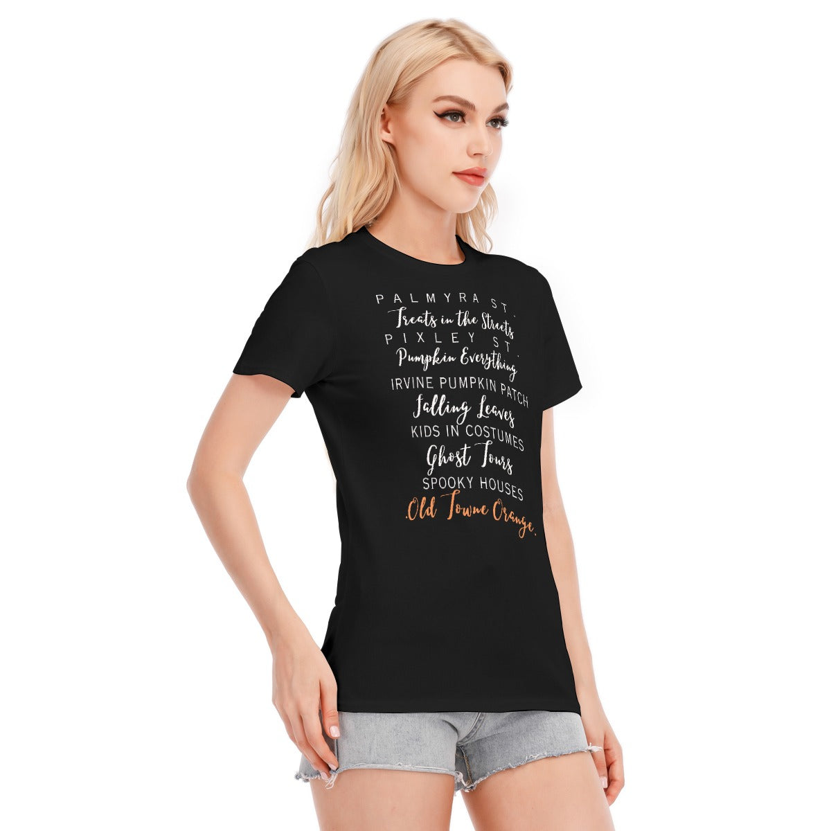Fall in Old Towne Orange Shirt - Black