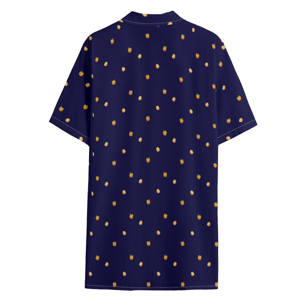 Orange Simple Life Men's Shirt With Button Closure - Cotton poplin