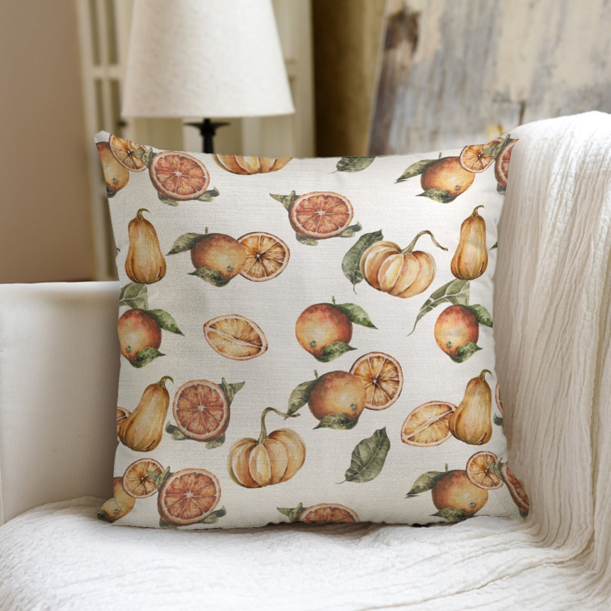 Fallen in Love with Orange couch pillow with pillow Inserts