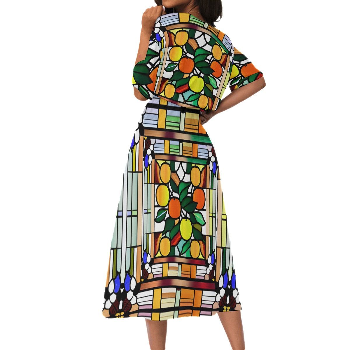 Old Towne Orange Stained Glass Women's Dress