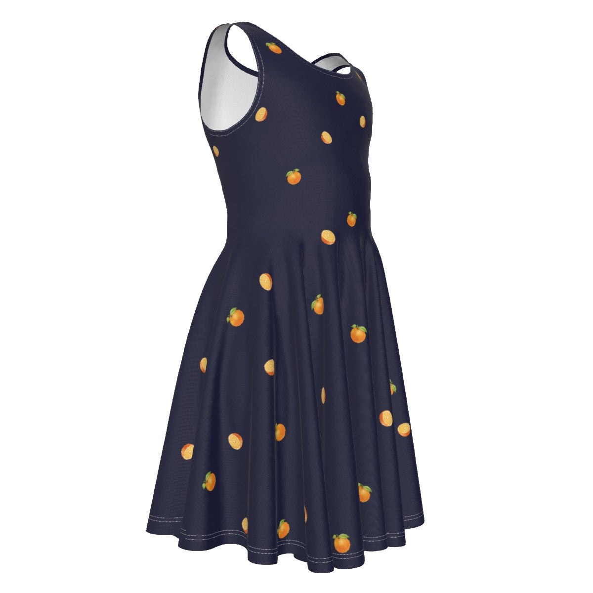 Simple Oranges Girl's Sleeveless Vest Dress