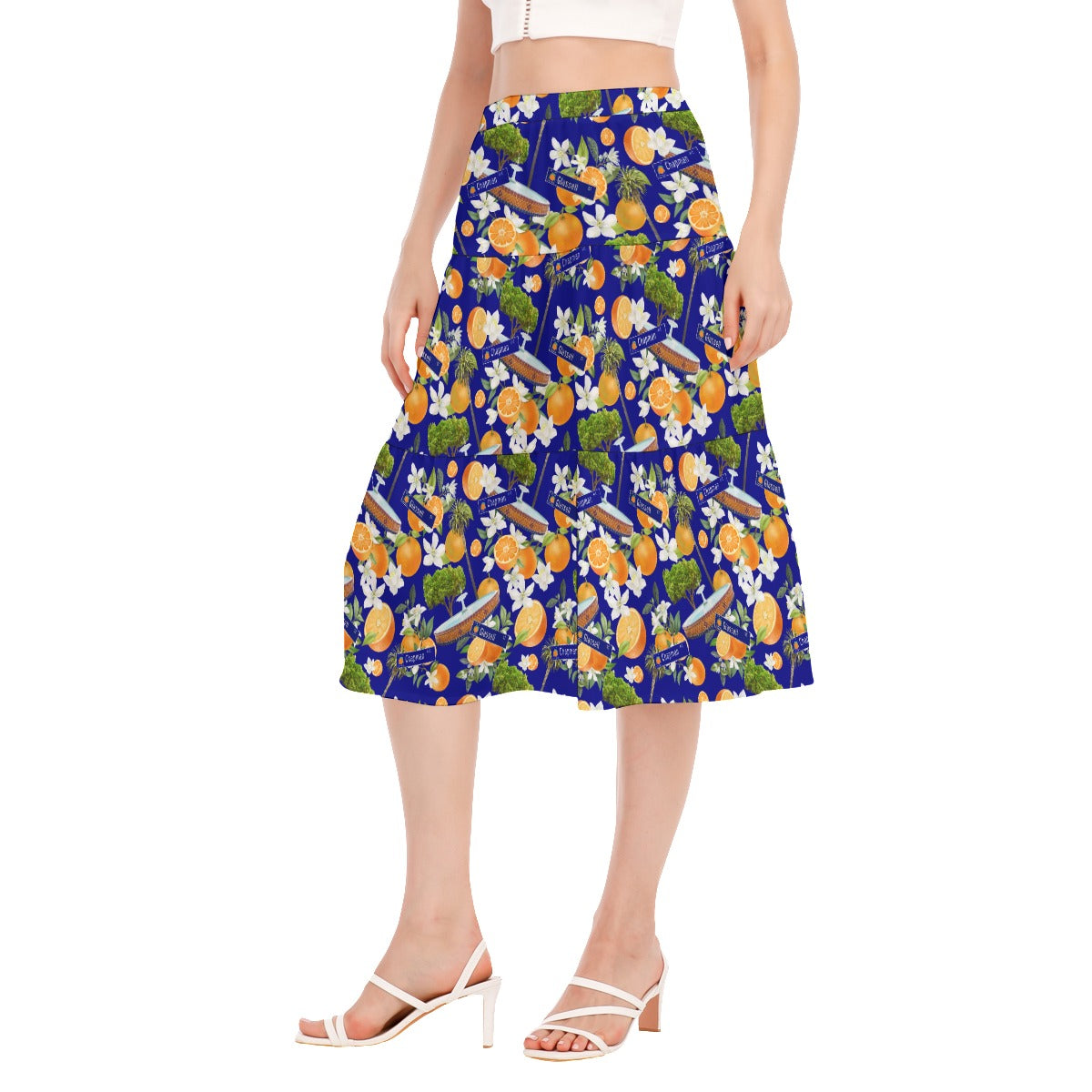Old Towne Orange Breezy Chiffon Skirt