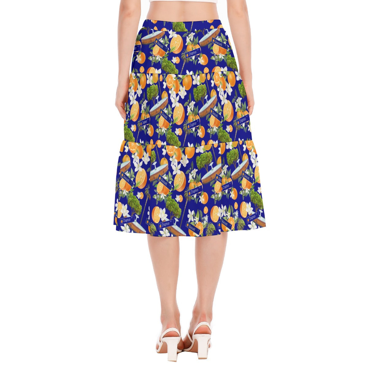 Old Towne Orange Hawaiian Women's Chiffon Skirt