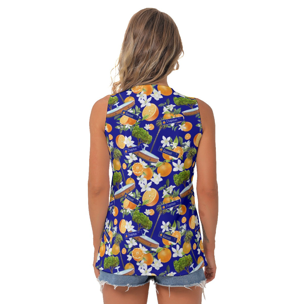 Old Towne Orange Women's Sleeveless V-Neck Top