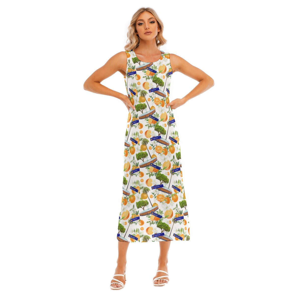 Old Towne Orange Women's Tank Top Long Dress