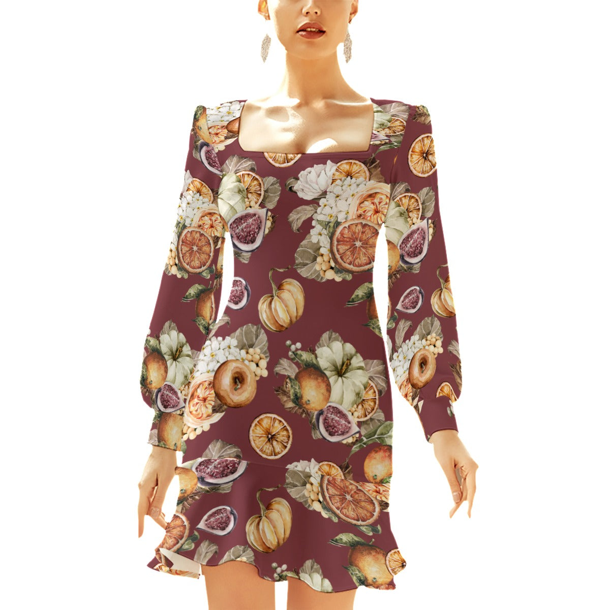 Miss Old Towne Orange Fall Short Dress