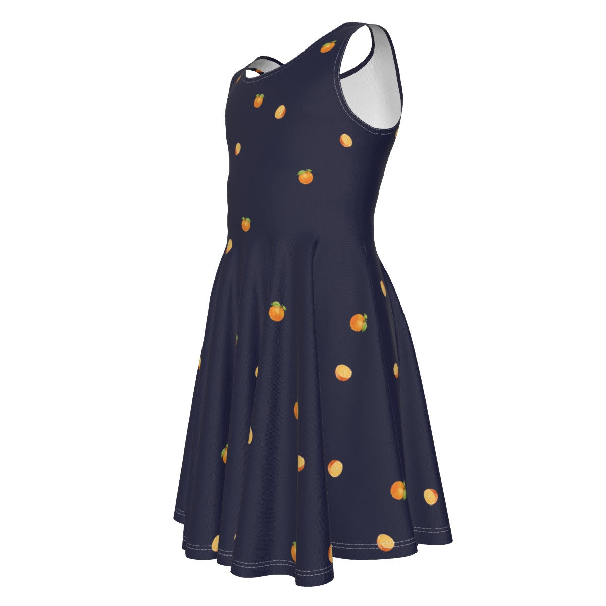 Simple Oranges Girl's Sleeveless Vest Dress