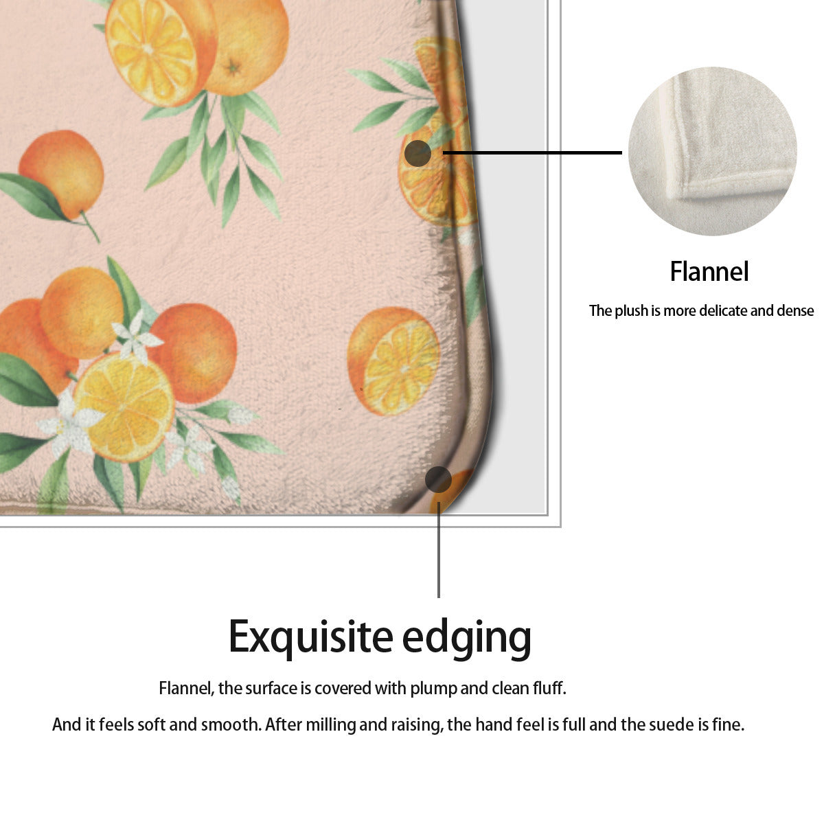 Orange Floral Kitchen Mats in Pink