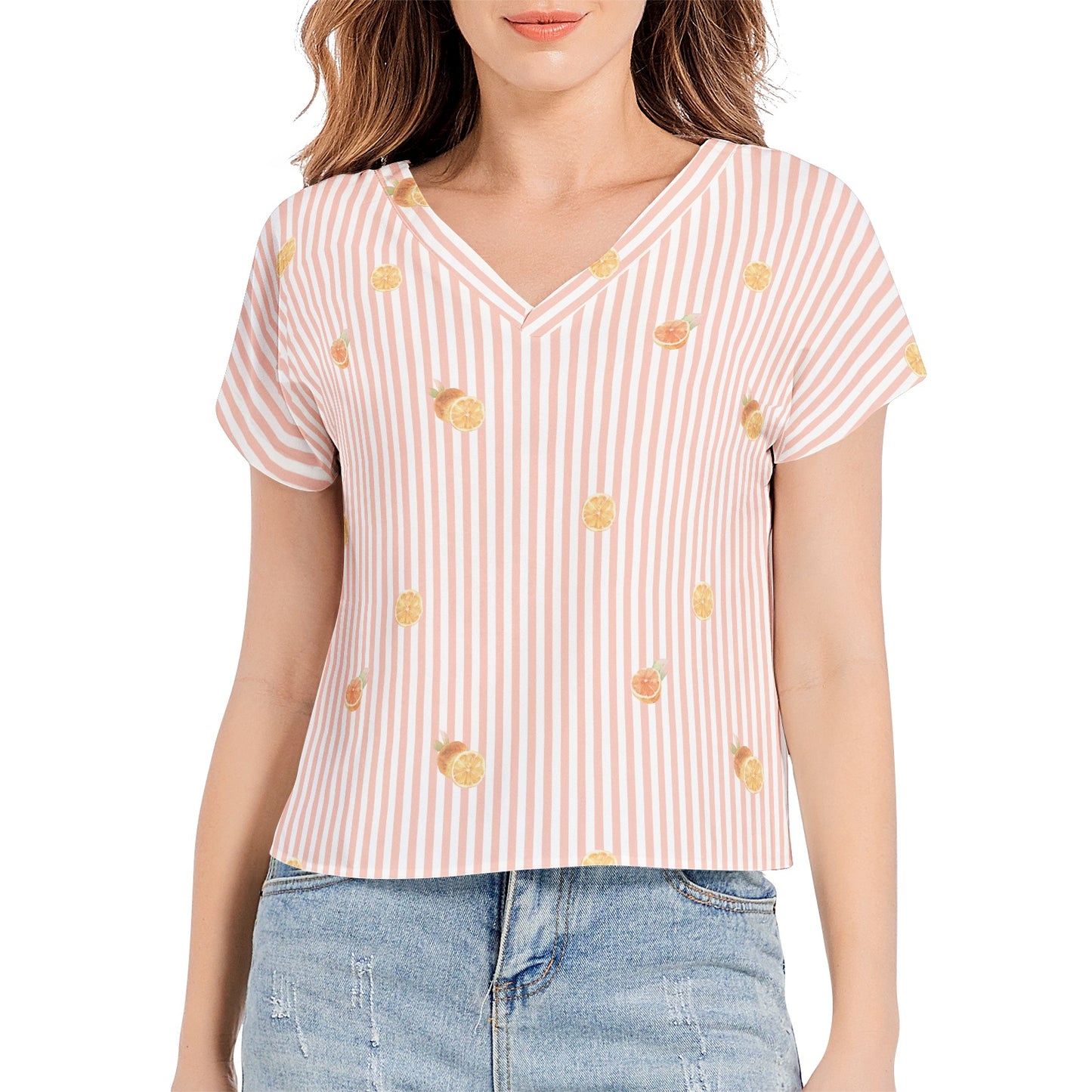 Batwing Sleeve V-Neck Top