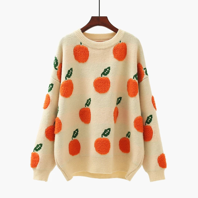 Orange Sweater Pull-Over Jumpers Orange