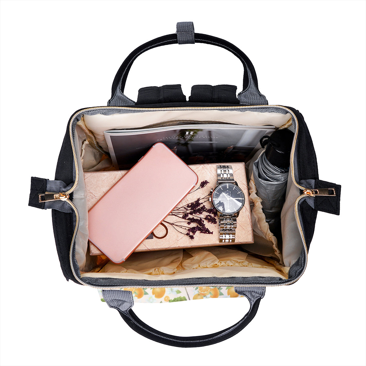 Light Old Towne Orange Hawaiian Diaper Bag