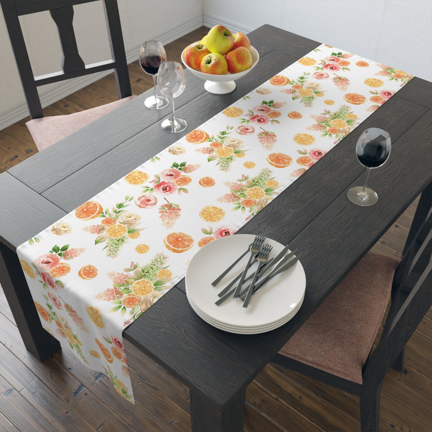 Spring Oranges Table Runner (Cotton, Poly)