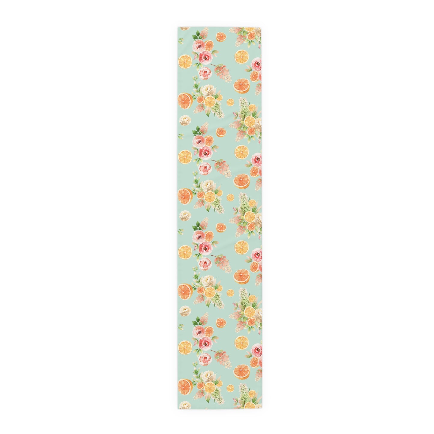 Mint Spring Oranges Table Runner (Cotton, Poly)