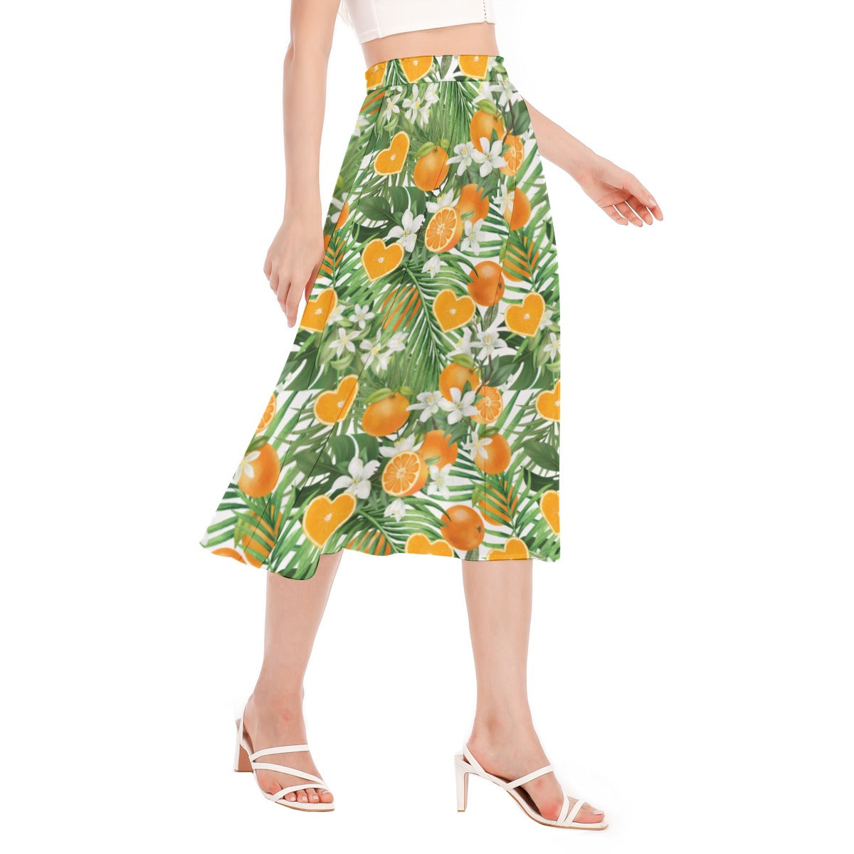 Love Orange Women's Long Section Chiffon Skirt - 50% profits donated to Love Orange