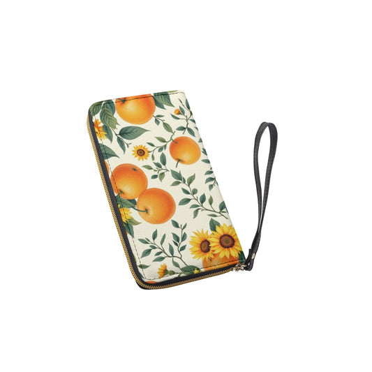 Orange Sunflower Grove Wallet