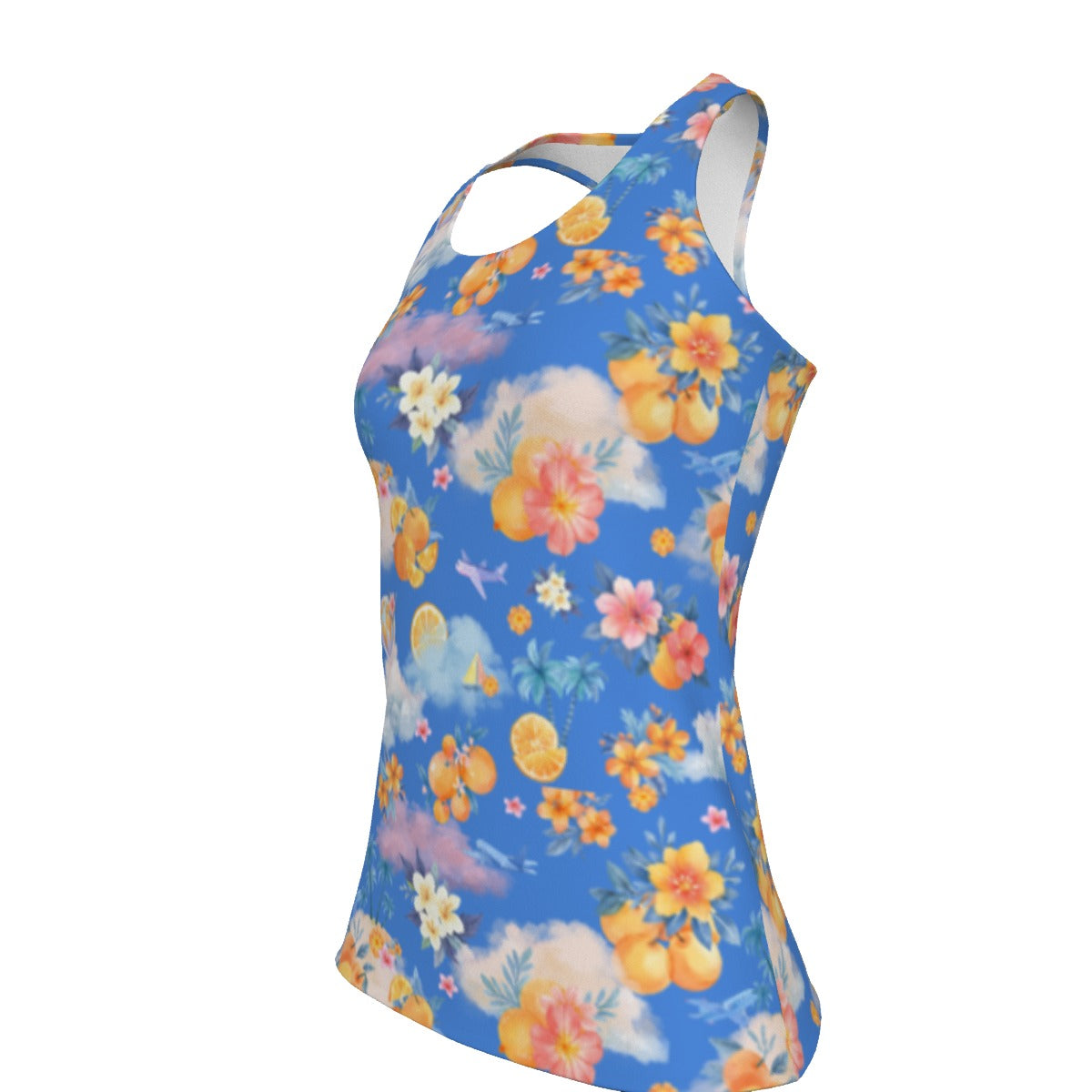 Heidi racerback tank darker blue