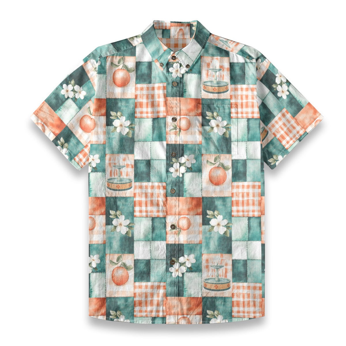 All-Over Print Men's Breathable Cotton Shirt|125GSM