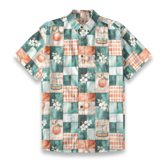 All-Over Print Men's Breathable Cotton Shirt|125GSM