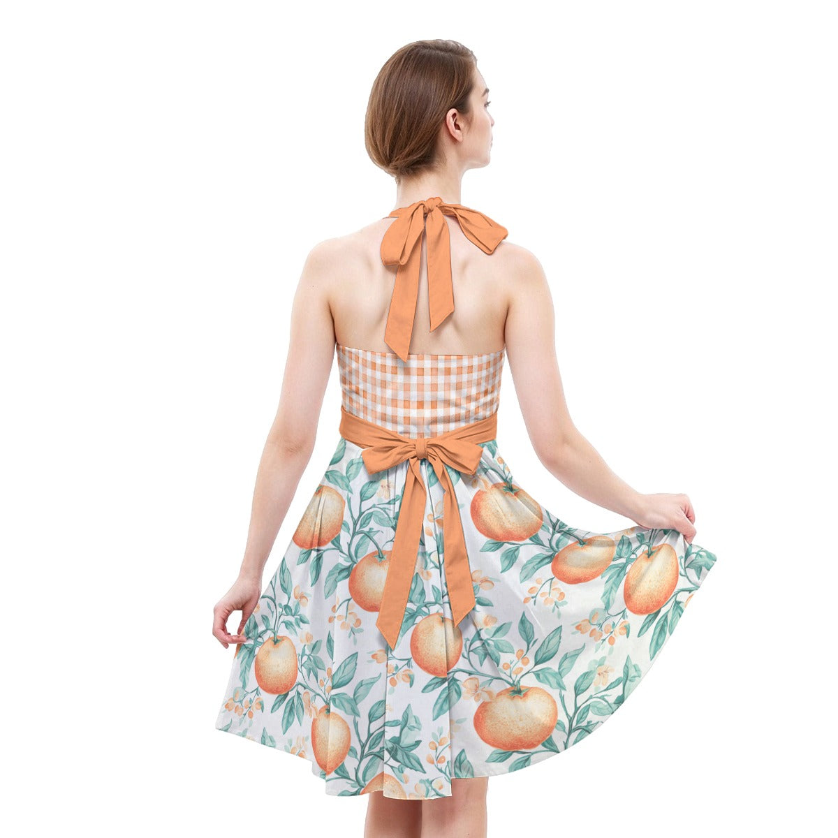 All-Over Print Women’s Halter Skater Dress