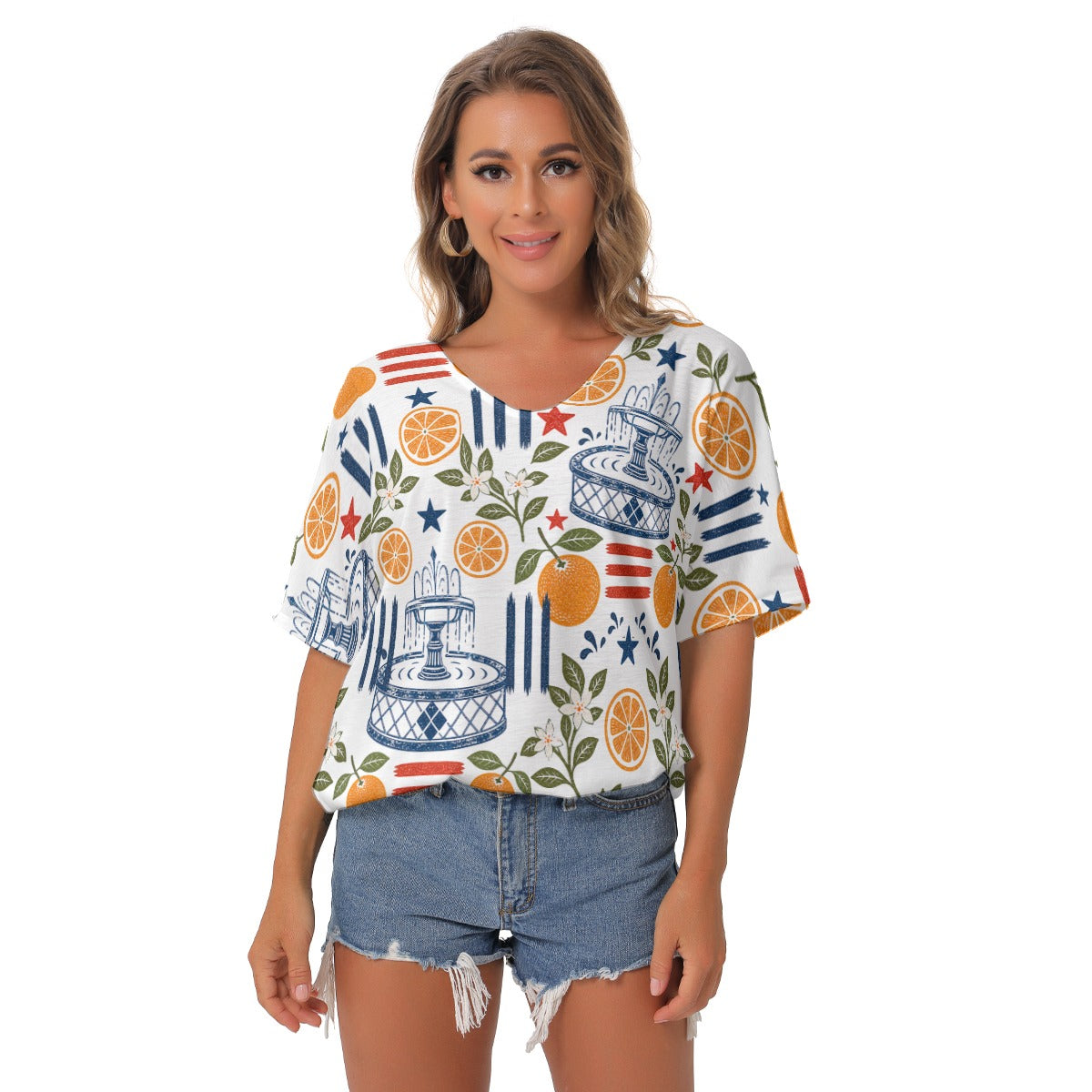 Stars, Stripes & Citrus Batwing Tee
