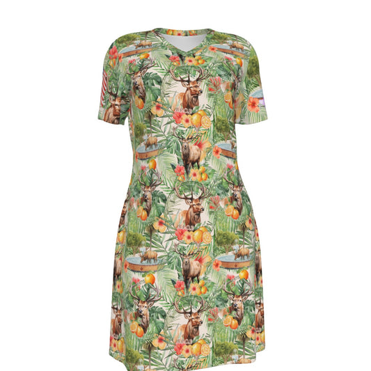 Elks Lodge 1475 Tribute V-Neck Dress