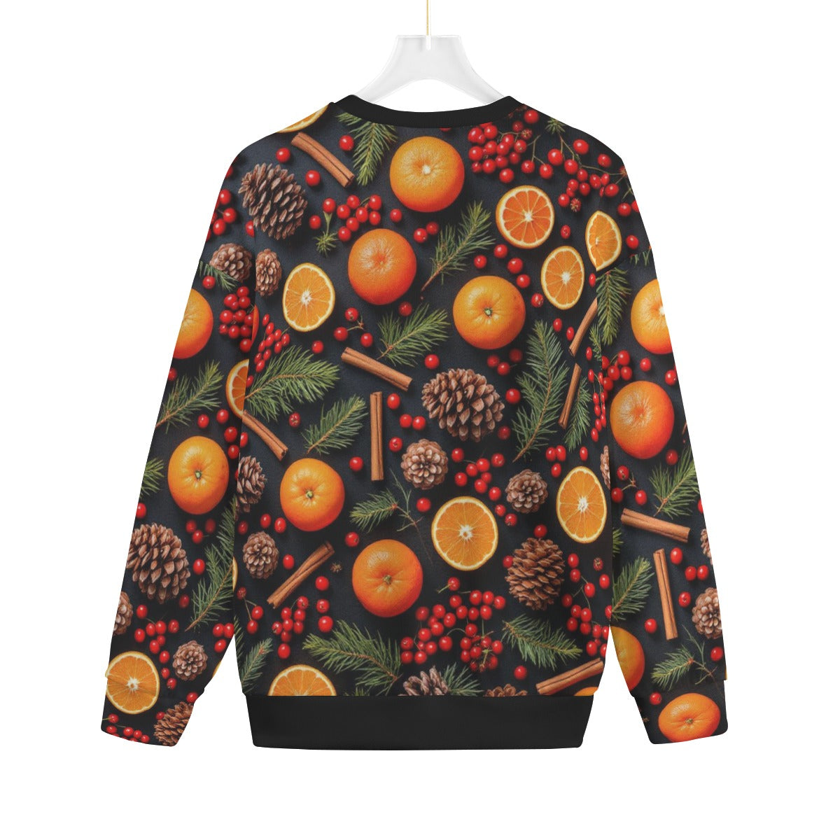 Christmas Citrus Knitted Fleece Sweater