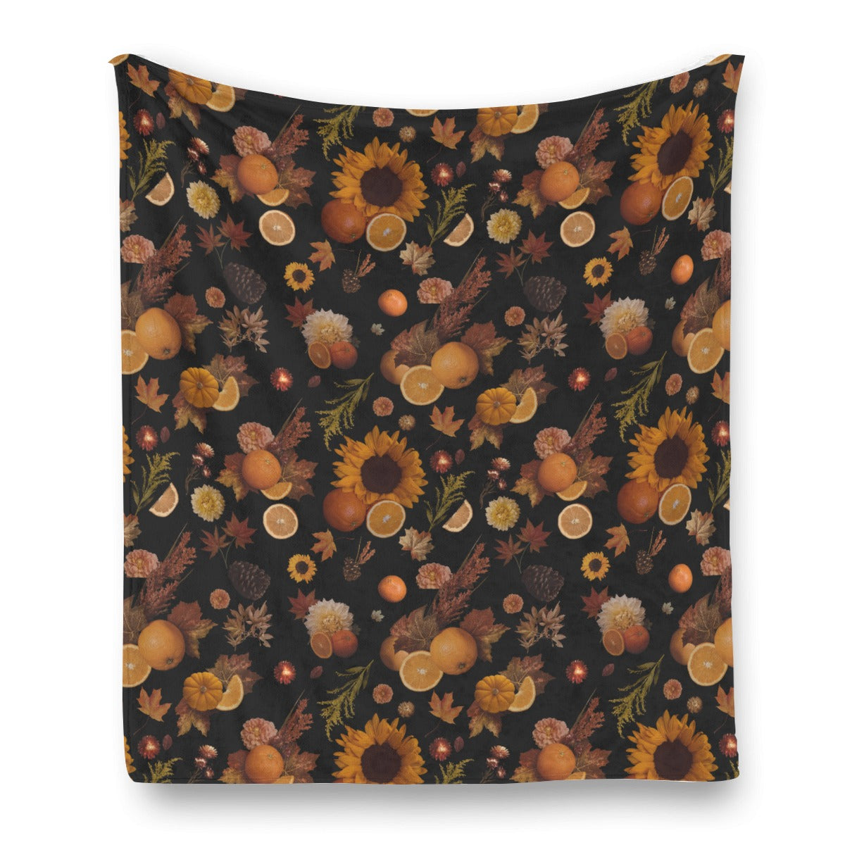 Orange Harvest Fleece Blanket