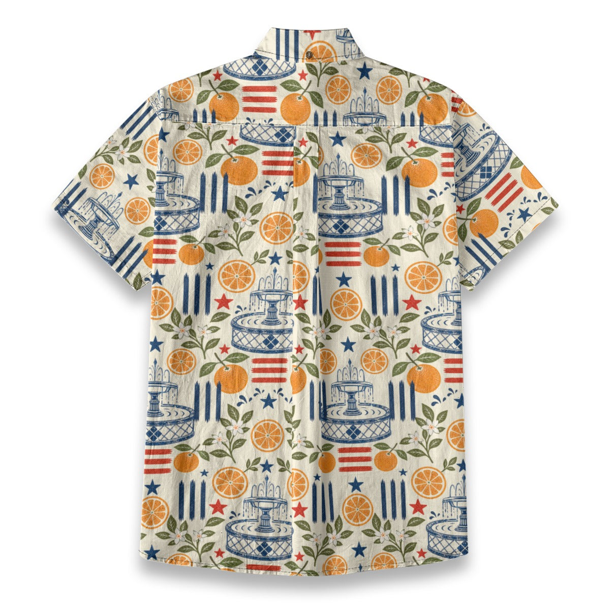 Stars, Stripes & Citrus Button-Up in Cream