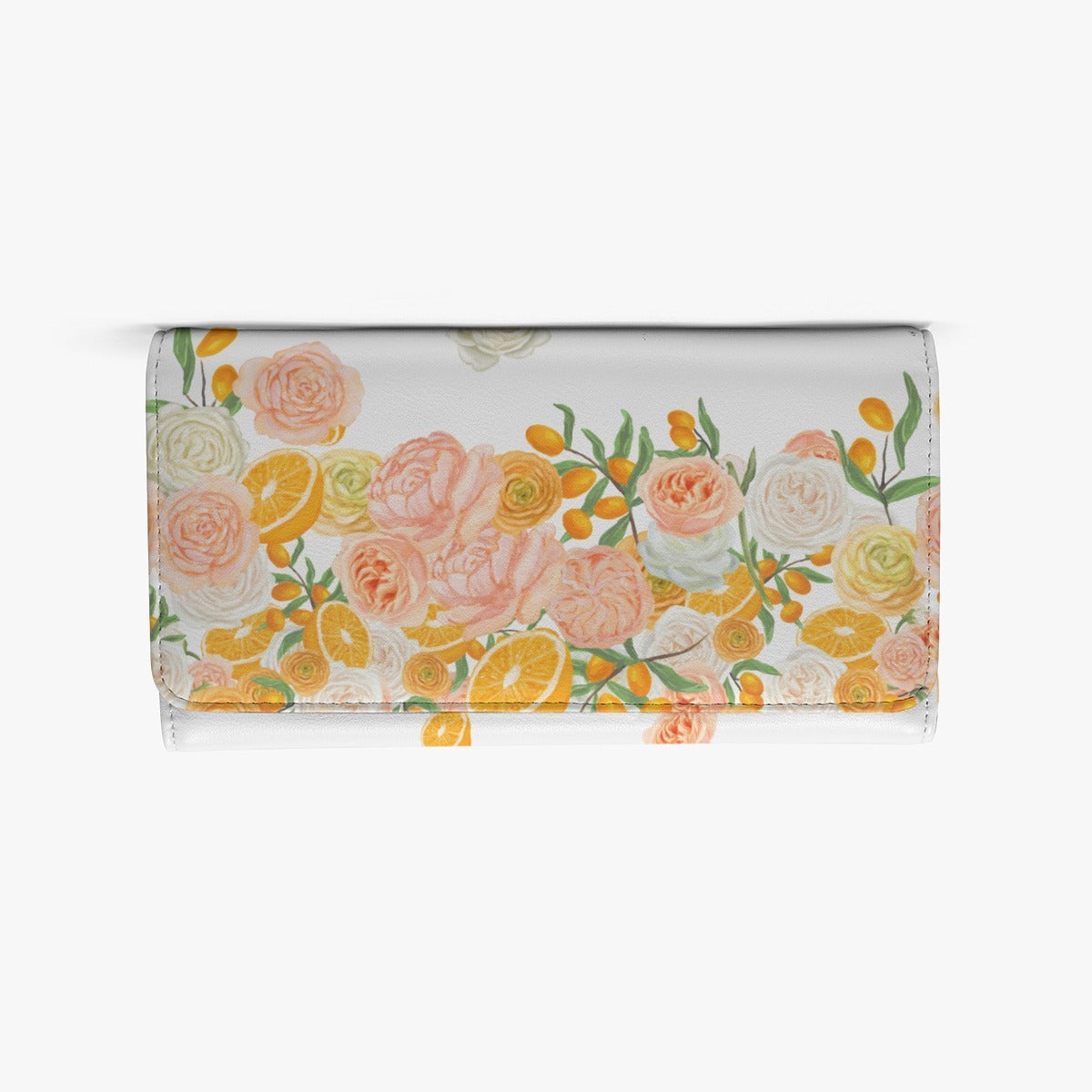 Citrus Blossom Wallet in White