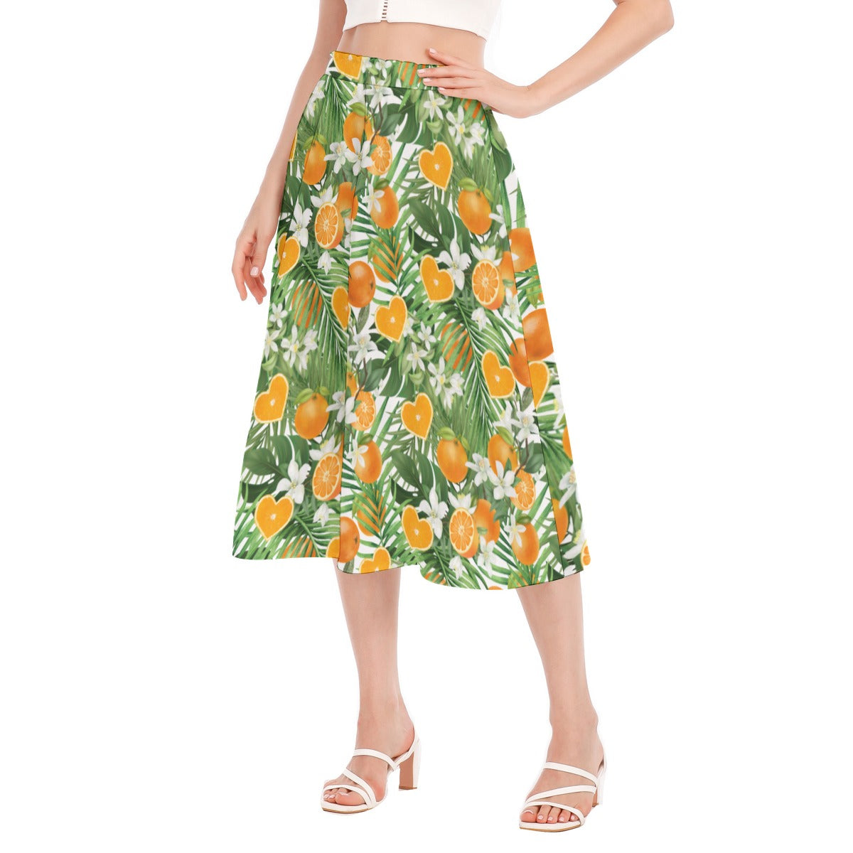 Love Orange Women's Long Section Chiffon Skirt - 50% profits donated to Love Orange