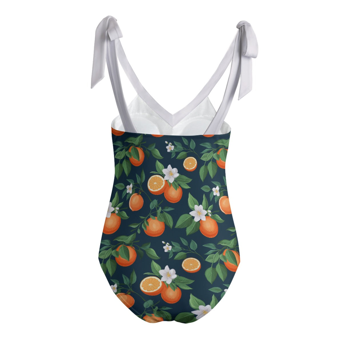 Navy Oranges Women's Tie Shoulder Onepiece Padded Swimsuit