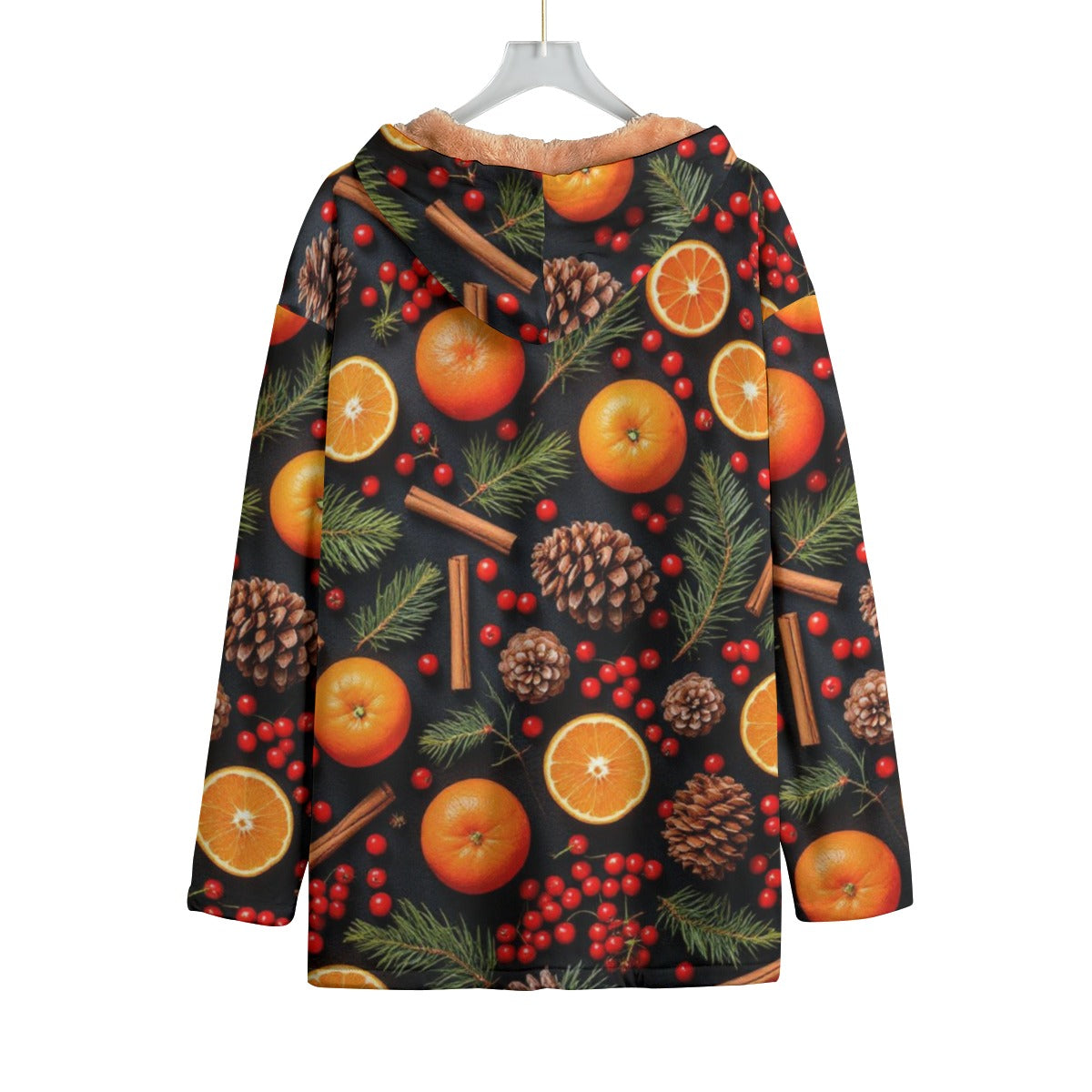 Christmas Citrus Spice Adult Plush Windbreaker