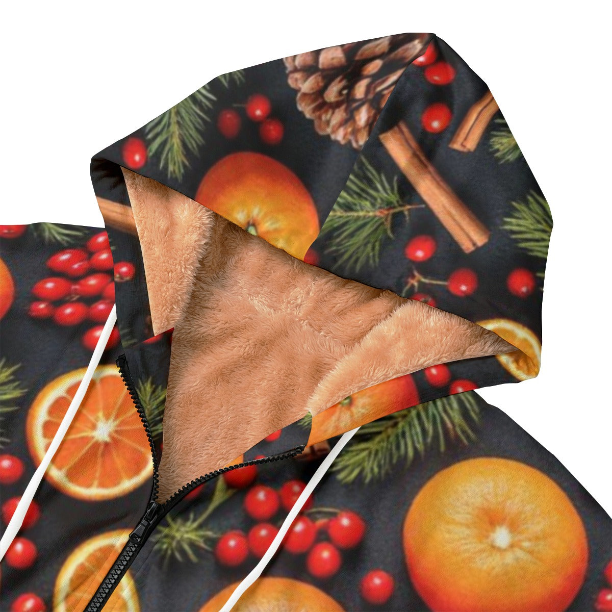 Christmas Citrus Spice Adult Plush Windbreaker