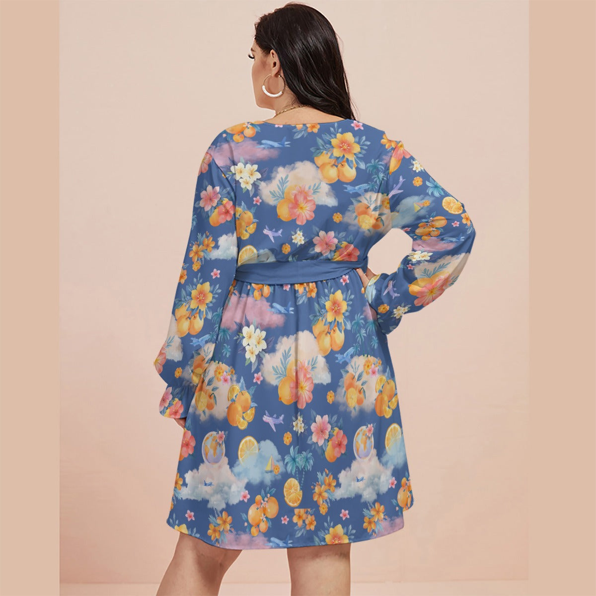 Heidi's  V-neck Dress With Waistband