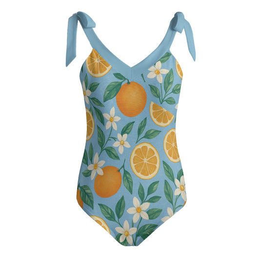 Playful Orange Blossoms One-Piece Swimsuit