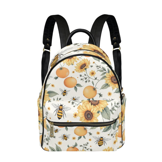 "Melissa" Sunflower Citrus & Bees Mini Backpack