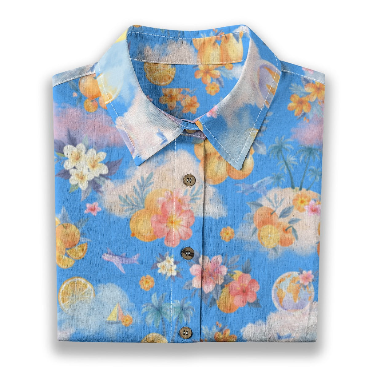 Heidi's Women's Shirt - Cotton in brighter blue