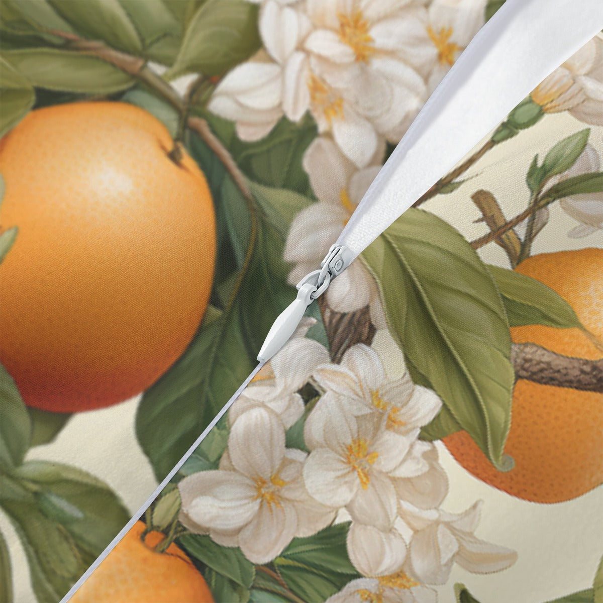 Botanical Oranges Women's Beach Perspective Chiffon Sleeveless Dress