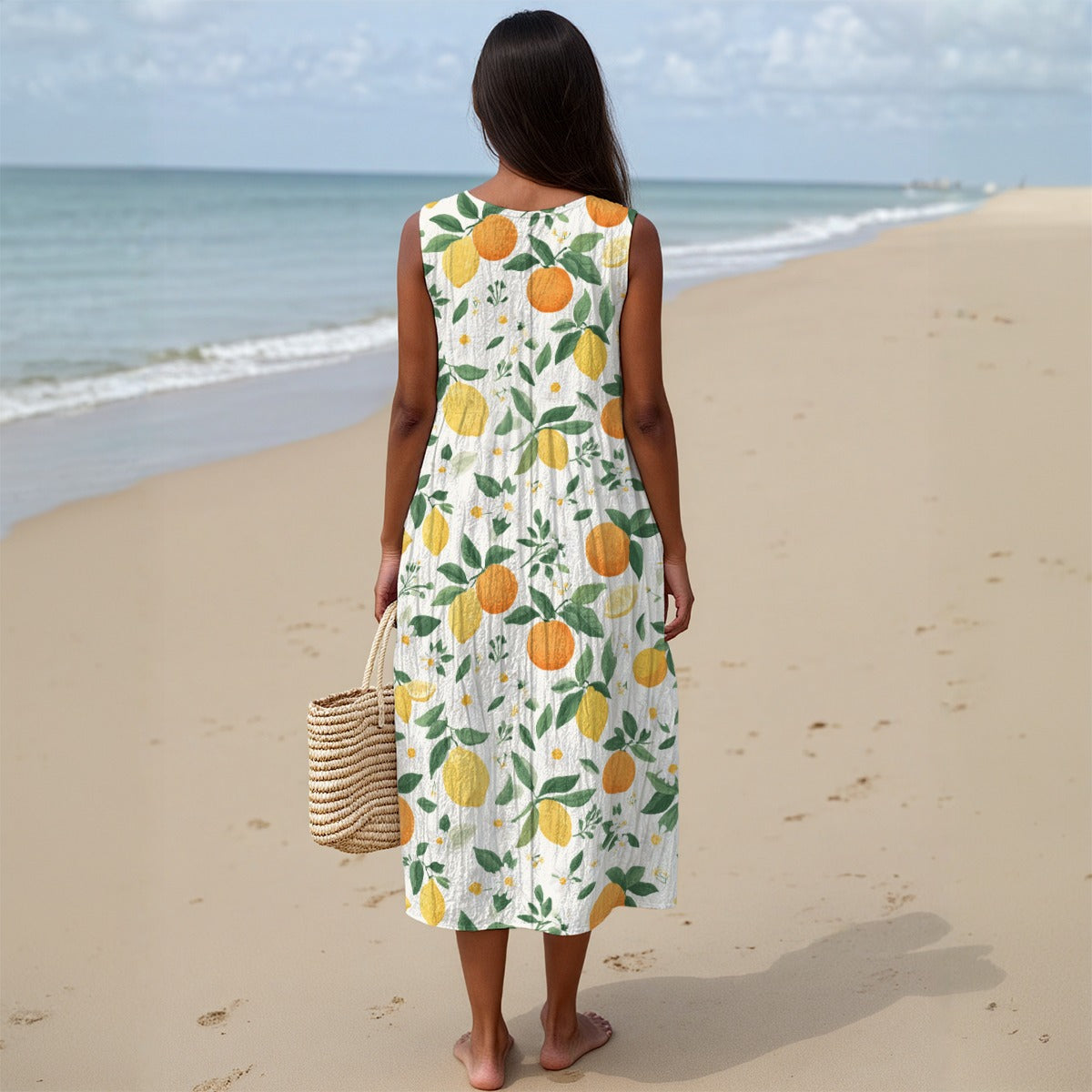 Plaza Stroll Sleeveless Cotton Dress