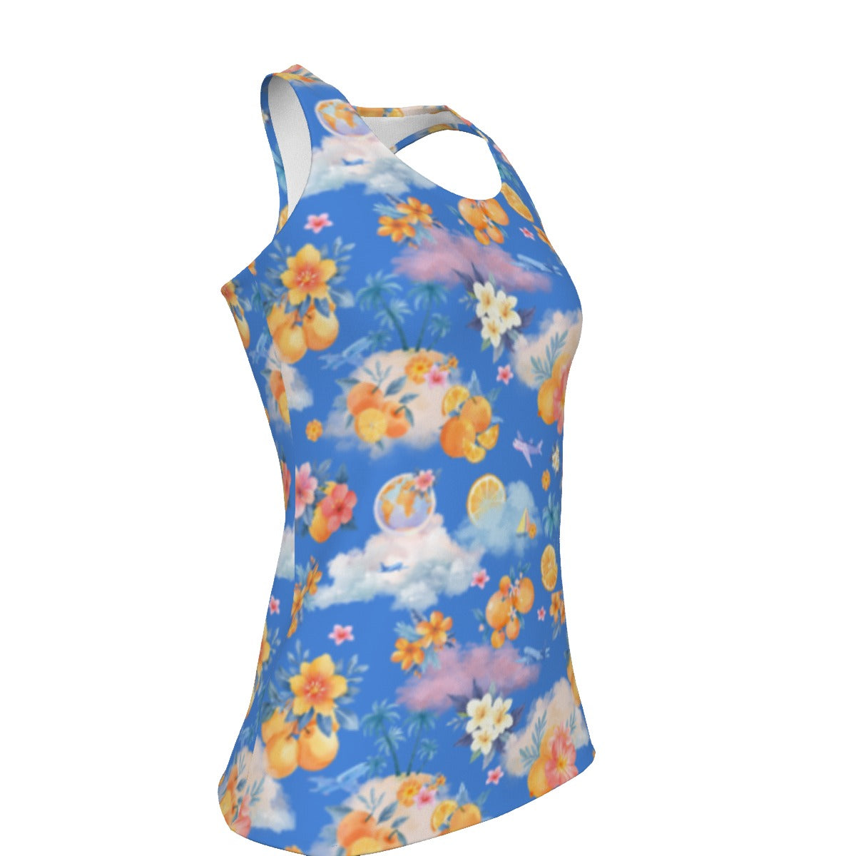 Heidi racerback tank darker blue