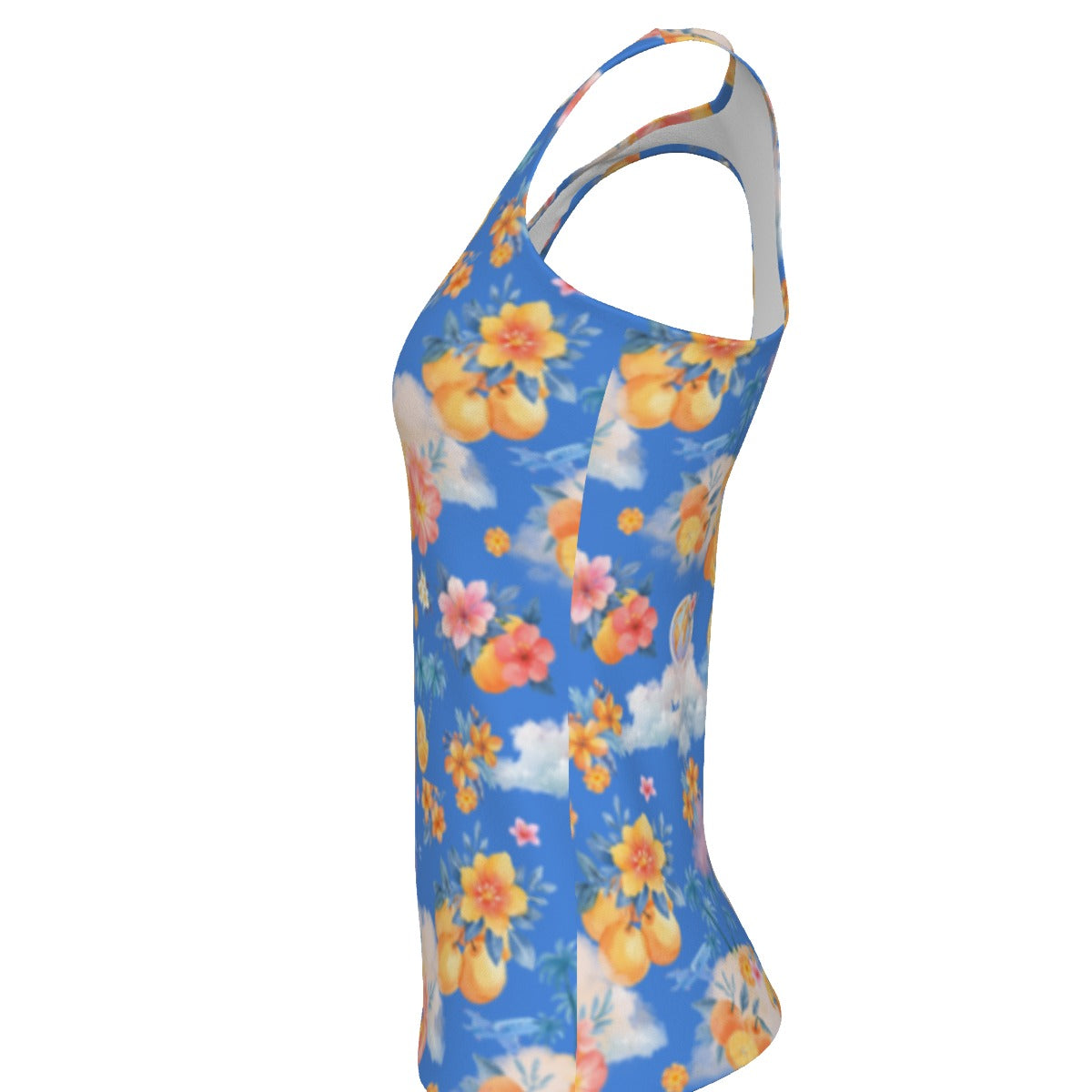 Heidi racerback tank darker blue