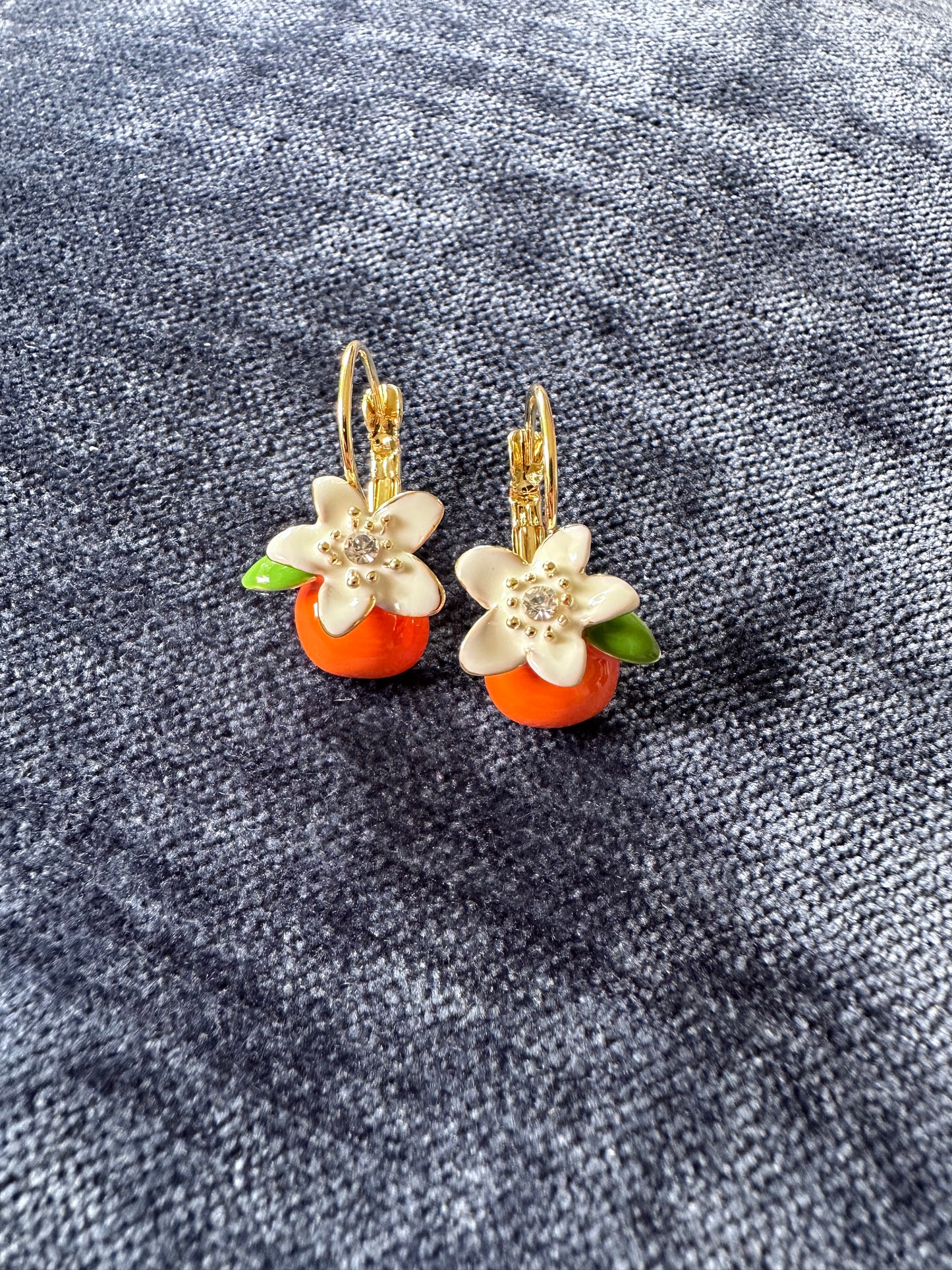 Orange Dangle Earrings