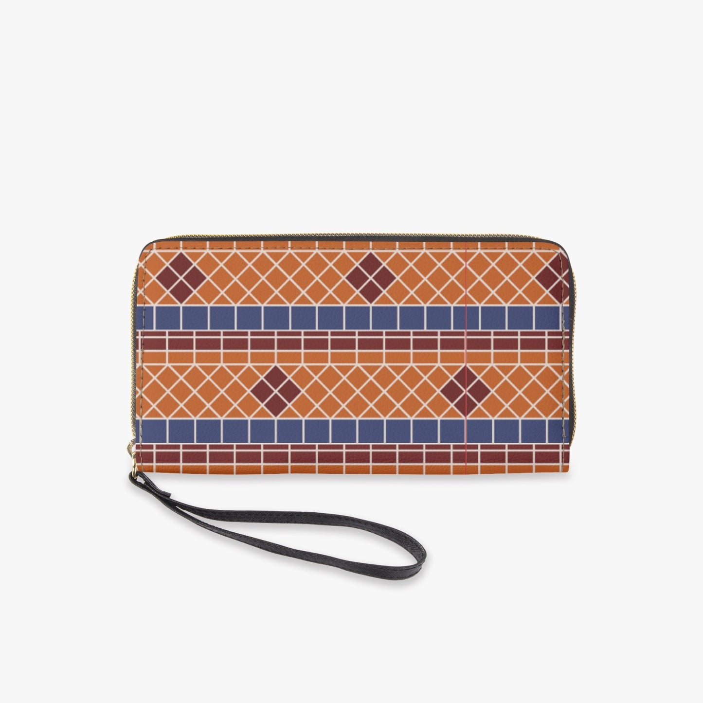 Fountain Tiles Leather Wristlet Clutch Wallet