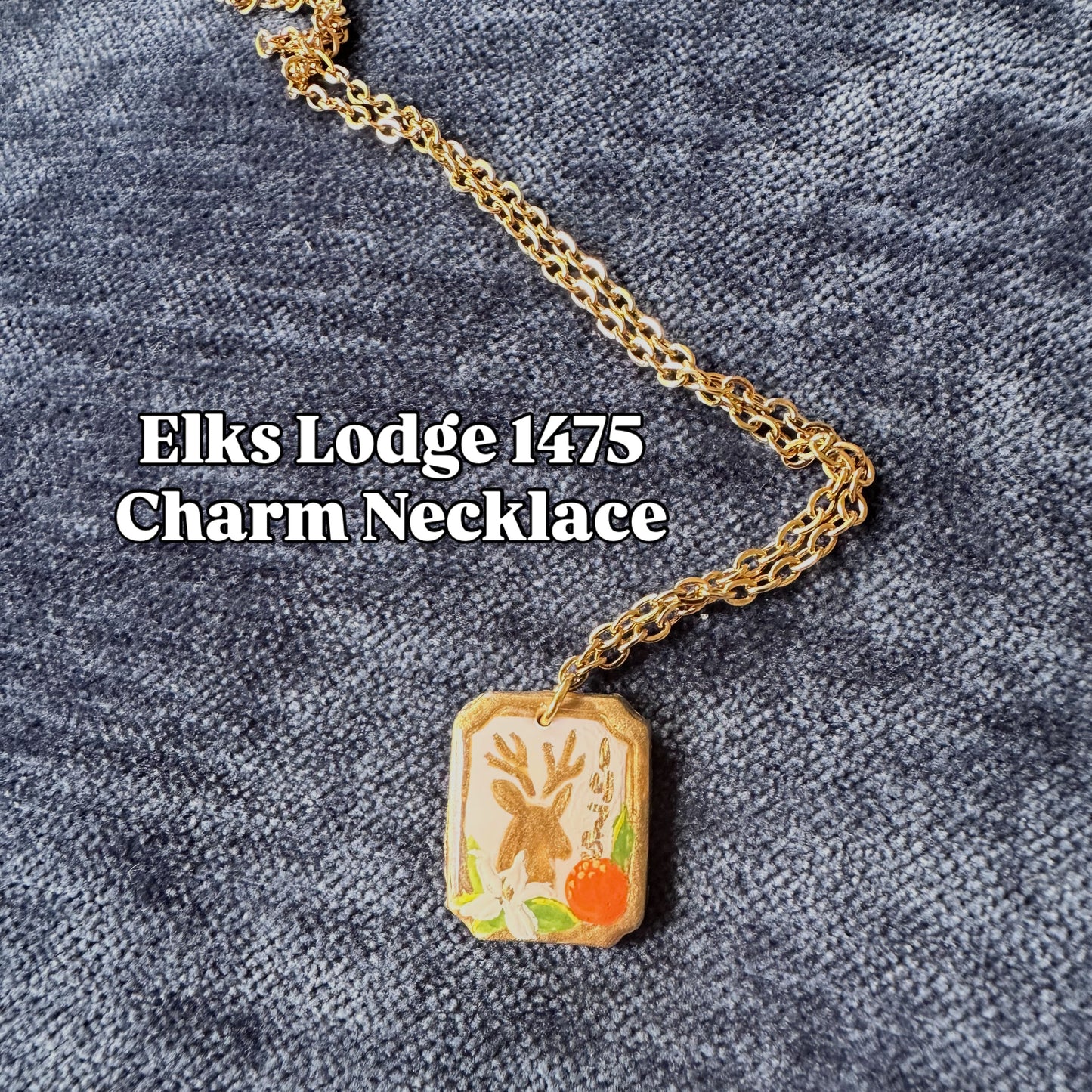 Elks Lodge 1475 Charm Necklace