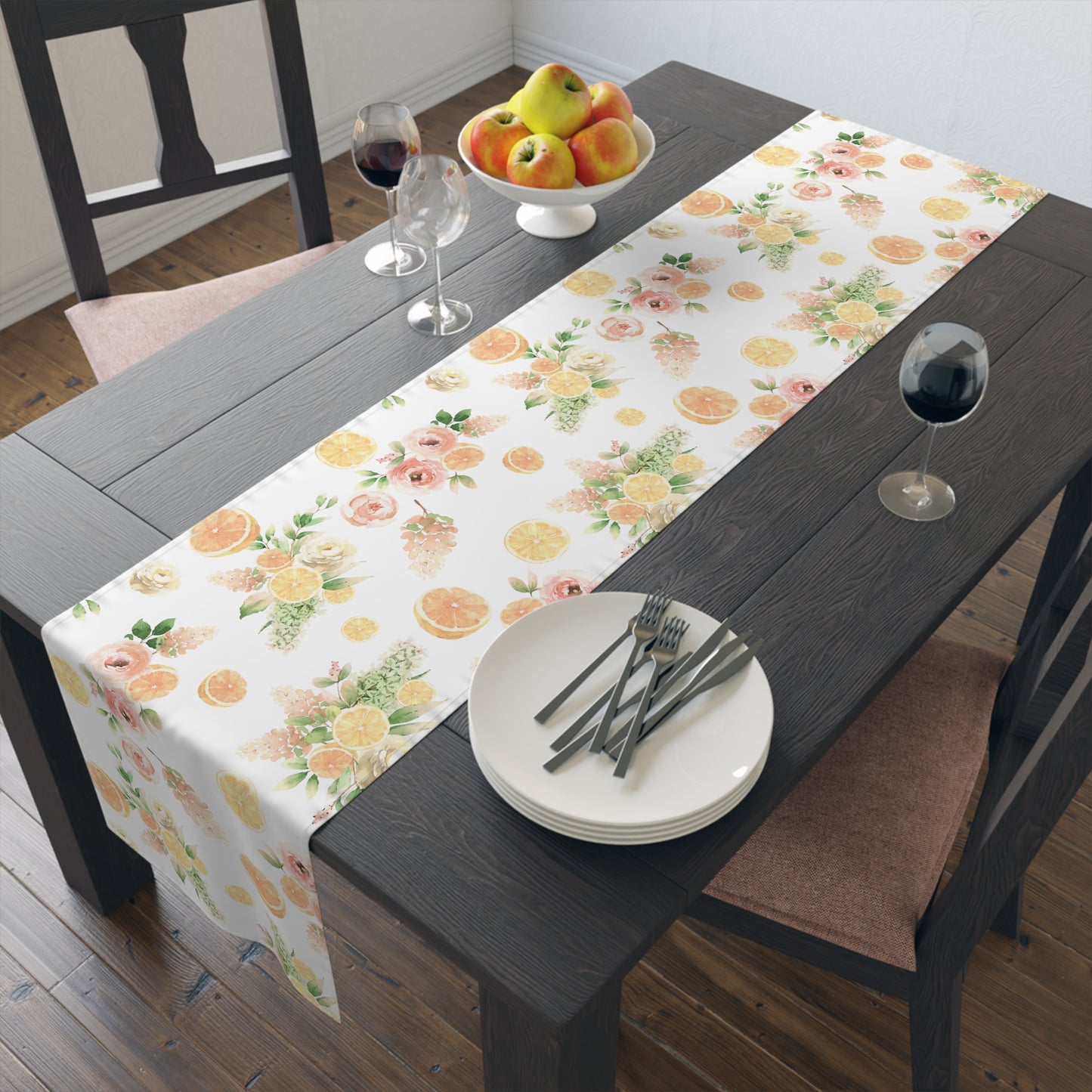 Spring Oranges Table Runner (Cotton, Poly)