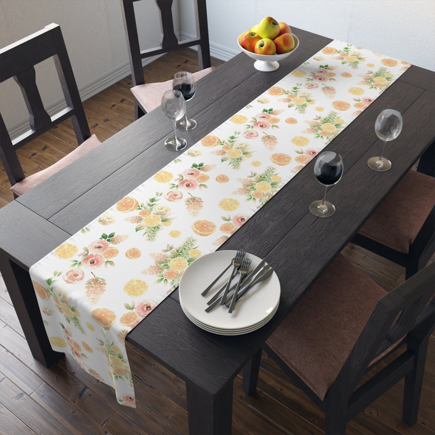 Spring Oranges Table Runner (Cotton, Poly)