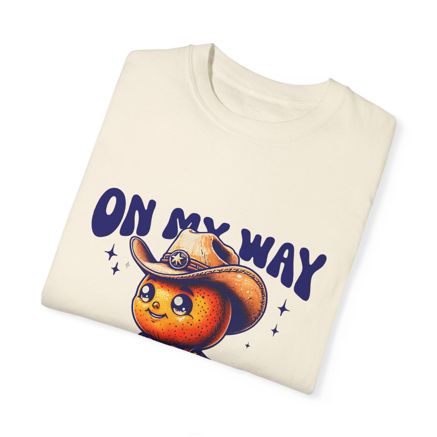 On My Way to Street Fair Orange Cowboy Design